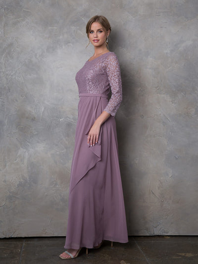 Eva Fashion 3446 Long Mother of the Bride Lace Formal Dress
