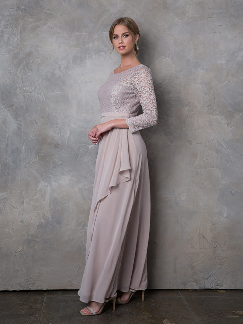 Eva Fashion 3446 Long Mother of the Bride Lace Formal Dress