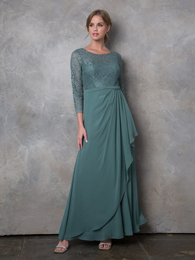 Eva Fashion 3446 Long Mother of the Bride Lace Formal Dress