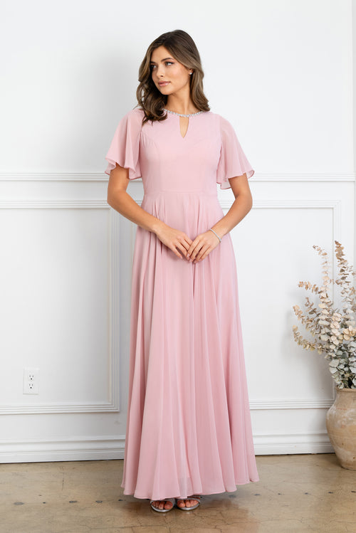 Eva USA 3468 Long Beaded Mother of the Bride Formal Dress