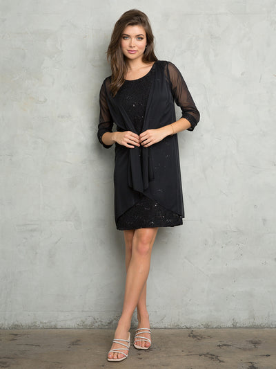 Vestido corto de dos piezas para madre de la novia Eva USA 3490