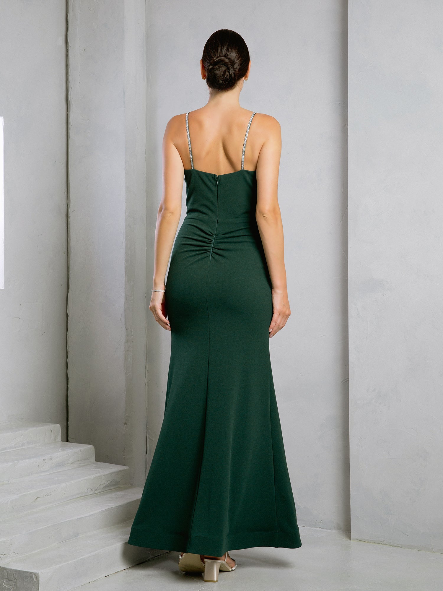 Eva USA 3492 Long Fitted Formal Evening Prom Dress