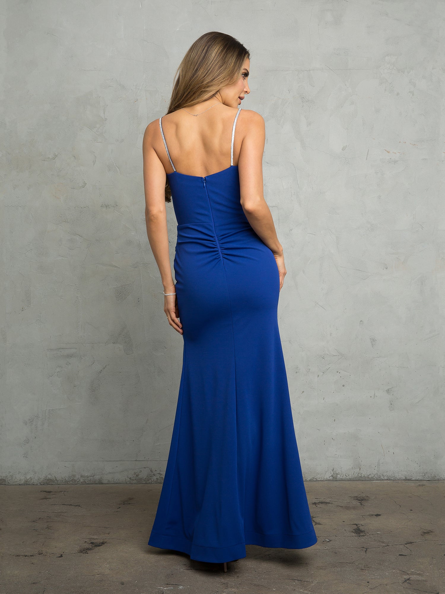 Eva USA 3492 Long Fitted Formal Evening Prom Dress