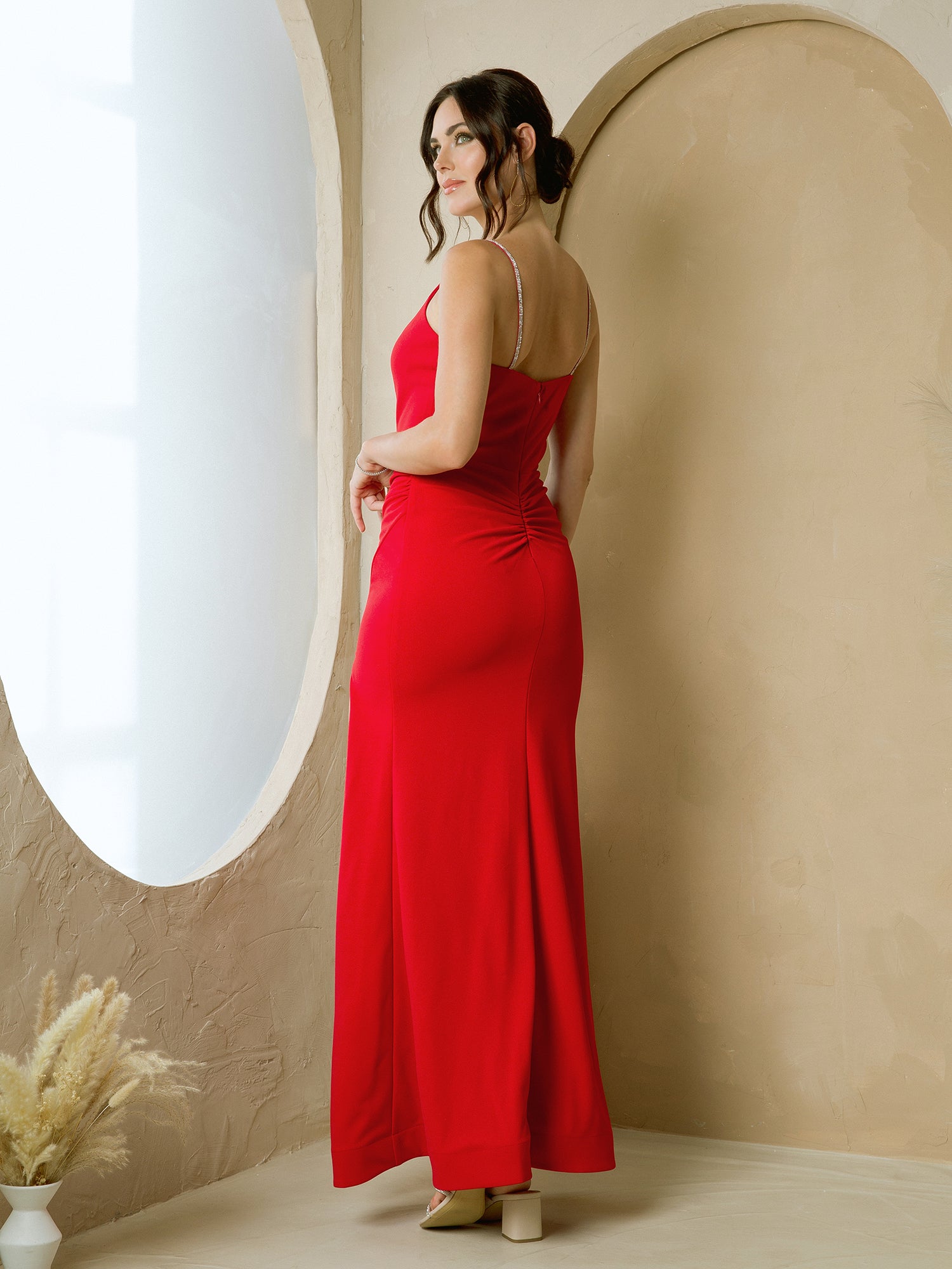 Eva USA 3492 Long Fitted Formal Evening Prom Dress