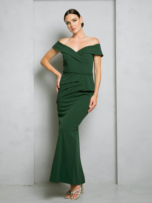 Formal Dresses Long Formal Fitted Evening Dress Hunter Green