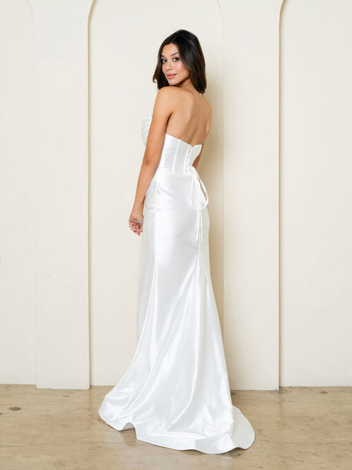 Eva USA EV3526 Minimalist Cowl-Neck Stretch Knit Dress