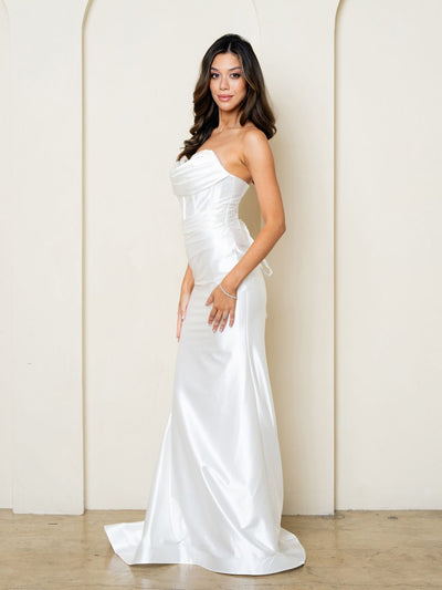 Eva USA EV3526 Minimalist Cowl-Neck Stretch Knit Dress