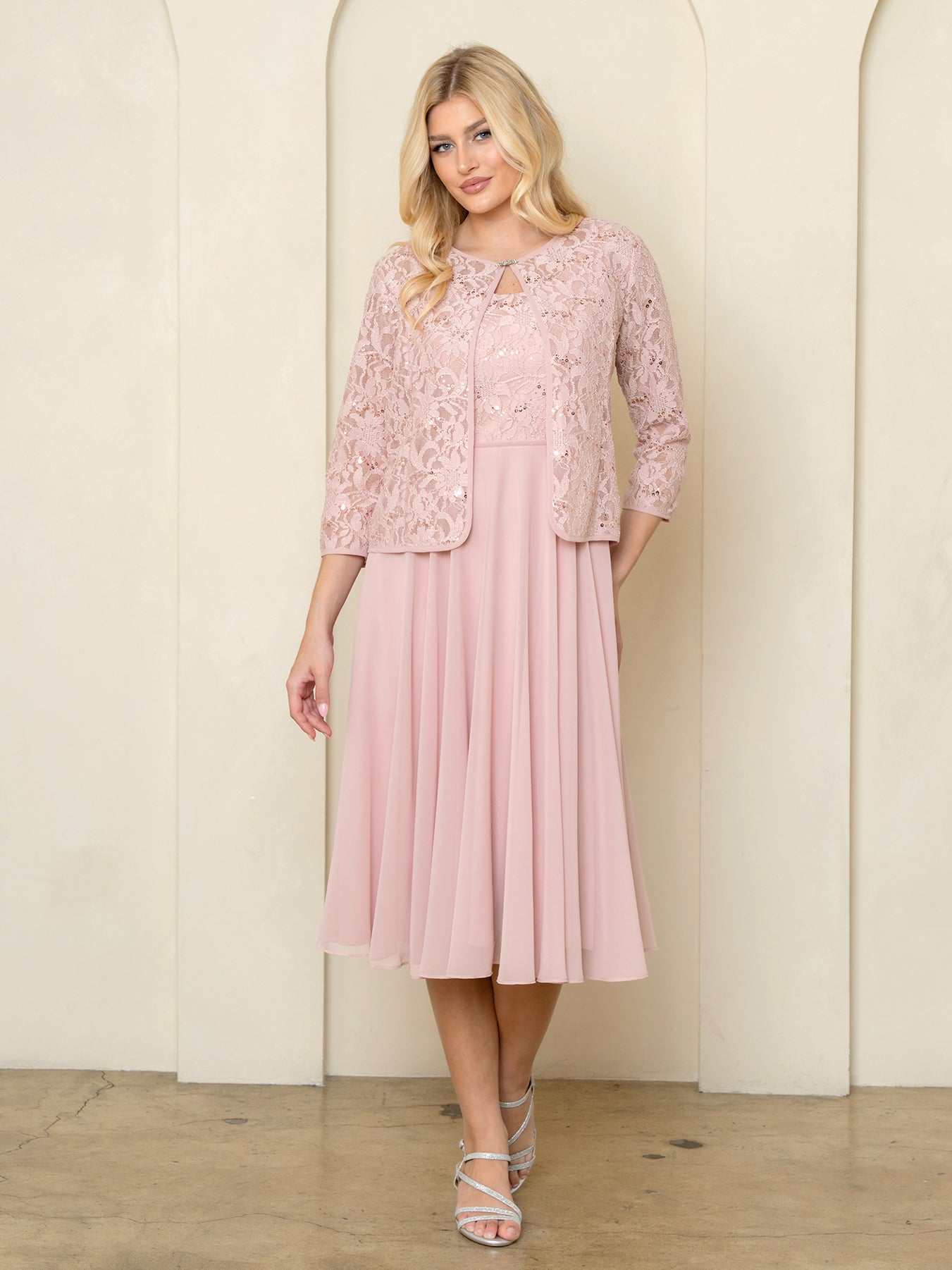 Mother of the Bride Chiffon Dress by Eva USA 3534