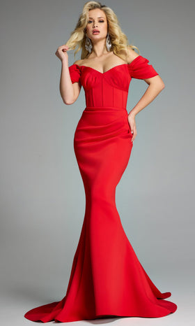 Jovani 36469 - Elegant Off-Shoulder Mermaid Gown