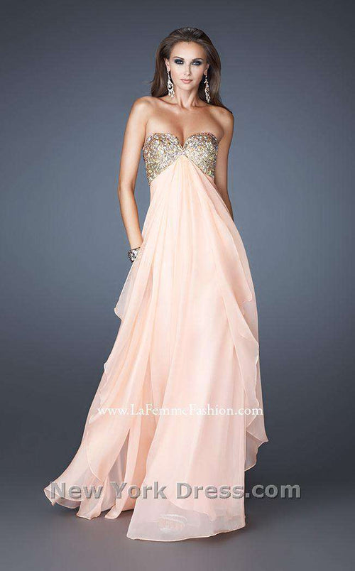 La Femme 18774 Slit Sleeveless Formal Dress
