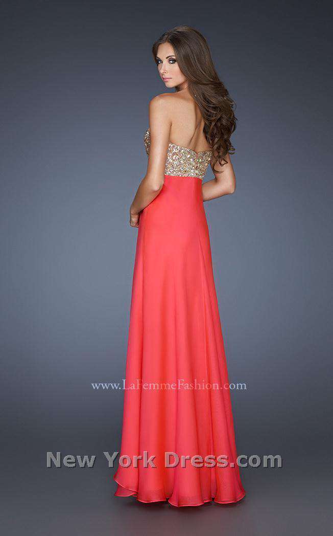 La Femme 18774 Slit Sleeveless Formal Dress