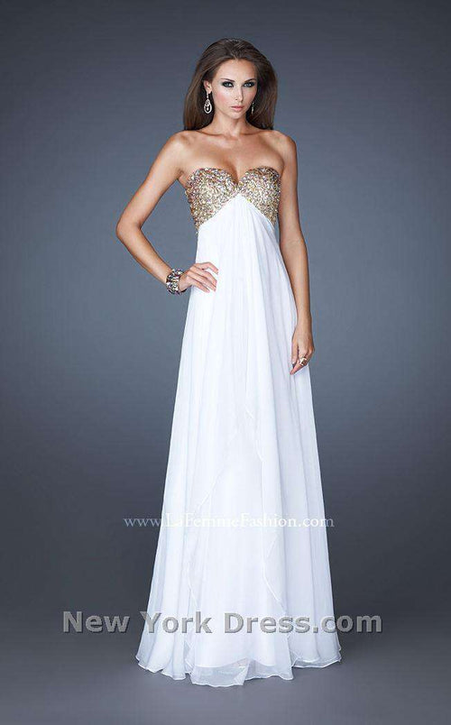 La Femme 18774 Slit Sleeveless Formal Dress