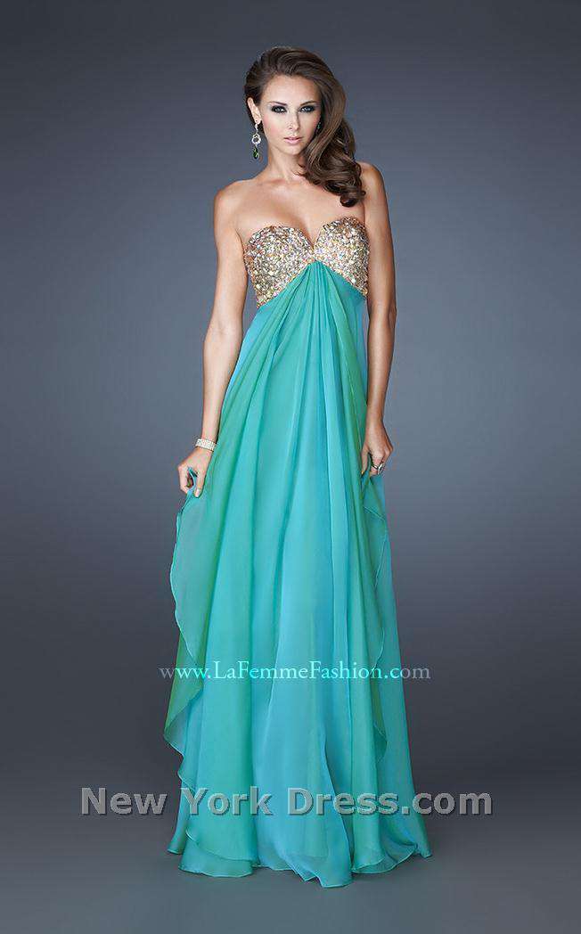 La Femme 18774 Slit Sleeveless Formal Dress