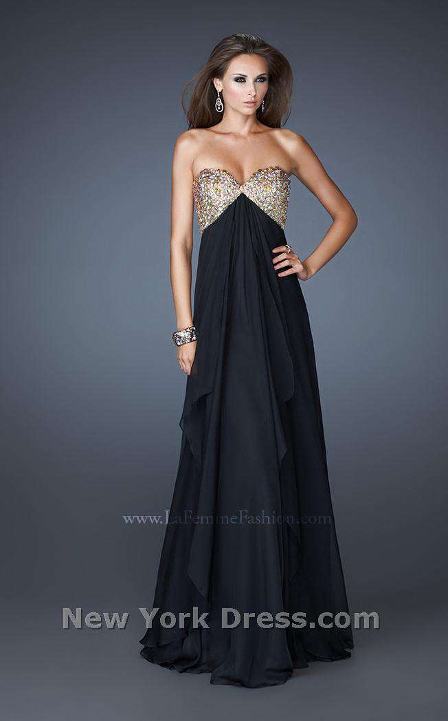 La Femme 18774 Slit Sleeveless Formal Dress