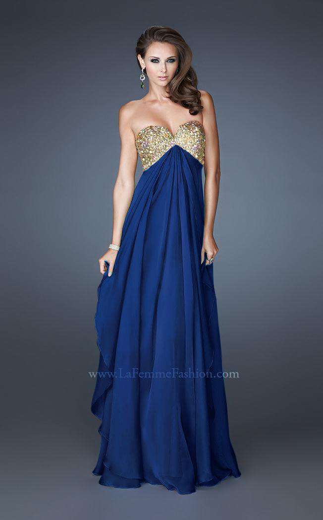 La Femme 18774 Slit Sleeveless Formal Dress