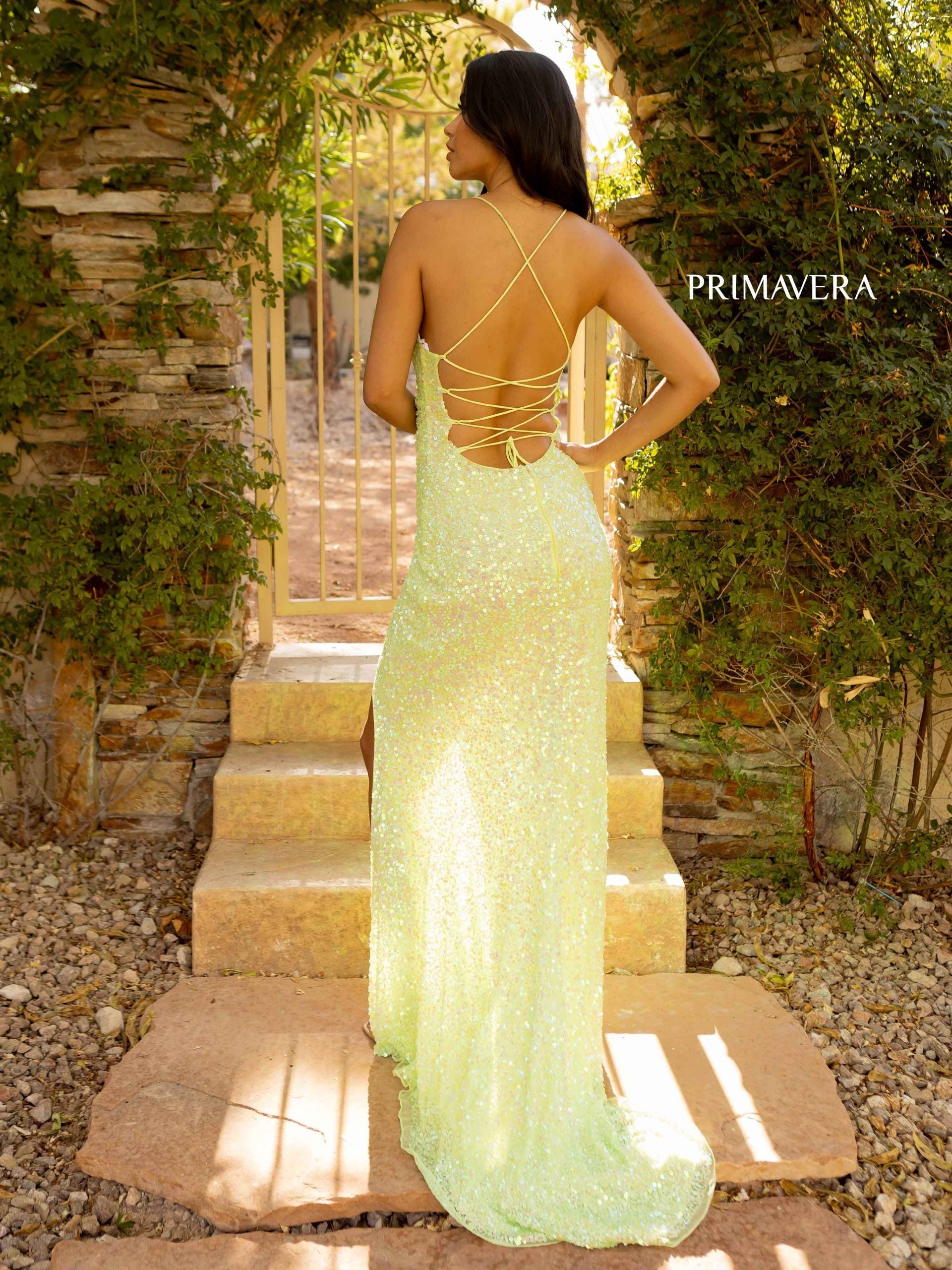 Primavera Couture 3791 Long Sequin Prom Dress