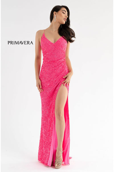 Primavera Couture 3791 Long Fitted Sequin Prom Gown