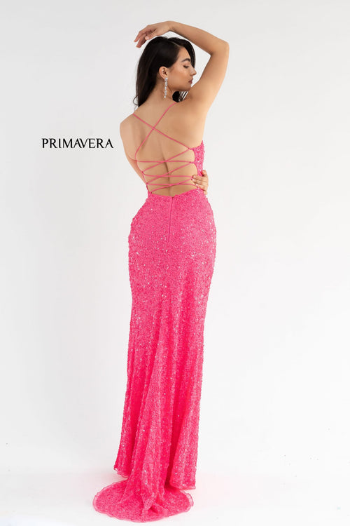 Primavera Couture 3791 Long Fitted Sequin Prom Gown