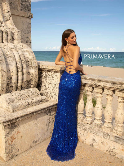 Primavera Couture 3791 Long Fitted Sequin Prom Gown