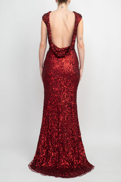 Primavera Couture 3796 Fitted Long Formal Bodycon Sequined Dress