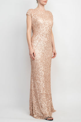 Primavera Couture 3796 Fitted Long Formal Bodycon Sequined Dress
