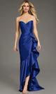 Jovani 39265 - Strapless Satin High Low Gown