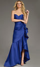 Jovani 39265 - Strapless Satin High Low Gown
