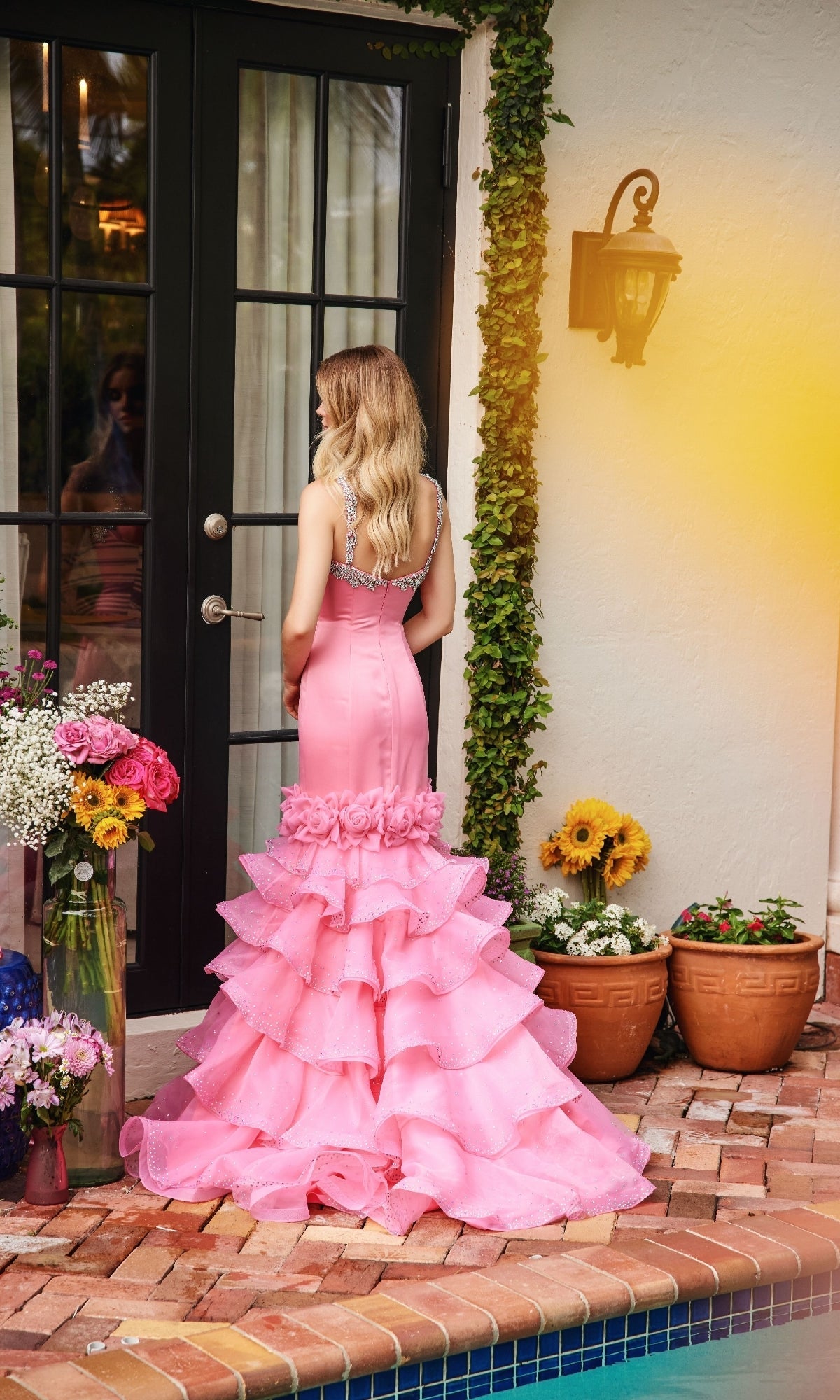 Ava Presley 39566 Mermaid Ruffled Prom Elegant Chic Dress
