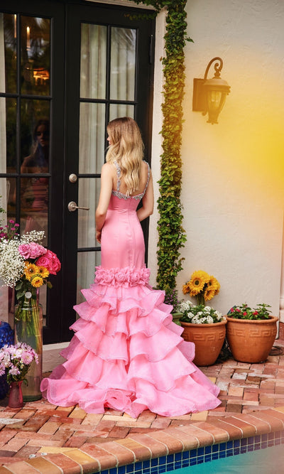 Ava Presley 39566 Mermaid Ruffled Prom Elegant Chic Dress