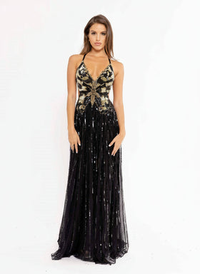 Primavera Couture 3957 Sequined Evening Gown