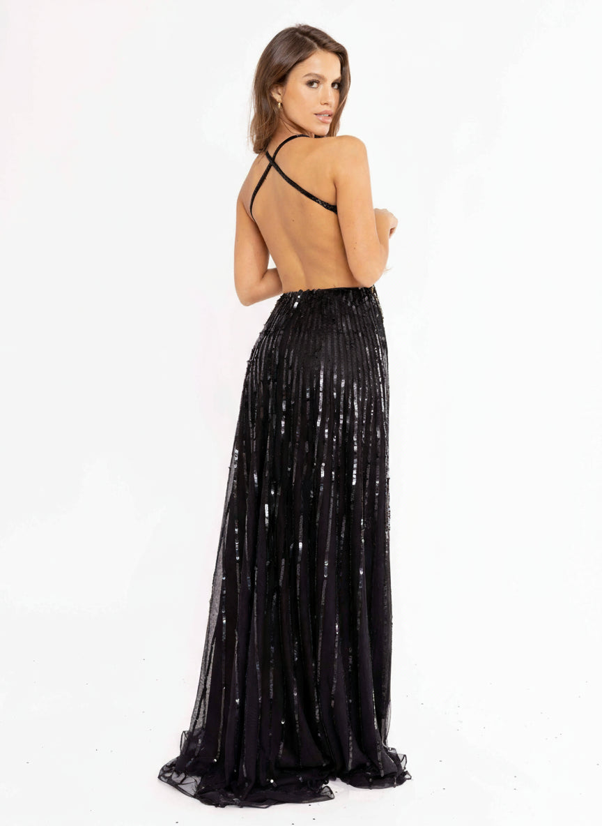 Primavera Couture 3957 Sequined Evening Gown