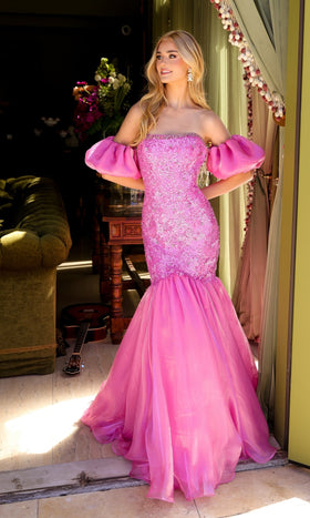 Ava Presley 39570 Timeless Romantic Long Short Mermaid Strapless Prom Tulle Dress