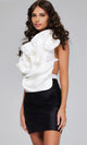 Asymmetric Neck Sculpted Dress with 3D Florals by Jovani
