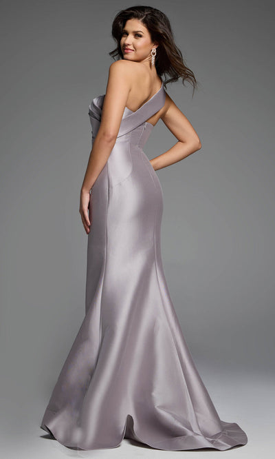 Sleek Satin One Shoulder Mermaid Gown by Jovani