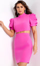 Jovani 39854 - Puff Sleeve Two-Piece Fitted Dress