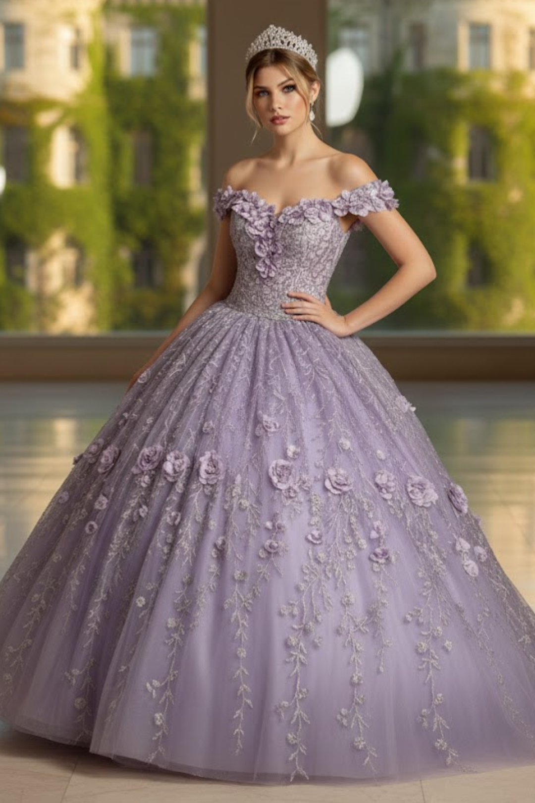 Sweet 16 Birthday Party Dress in Lilac Style Ball Gown