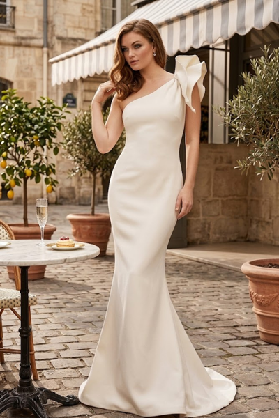 Scuba Fitted One Shoulder Gown by Jovani 32602