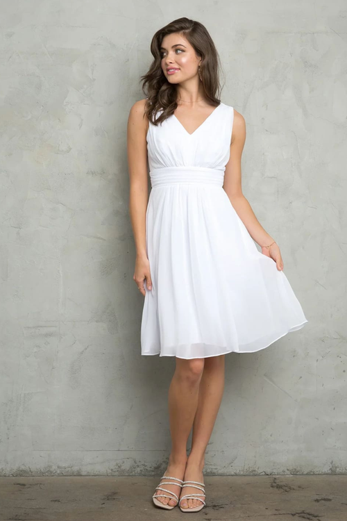Eva USA 3495 White Graduation Dress