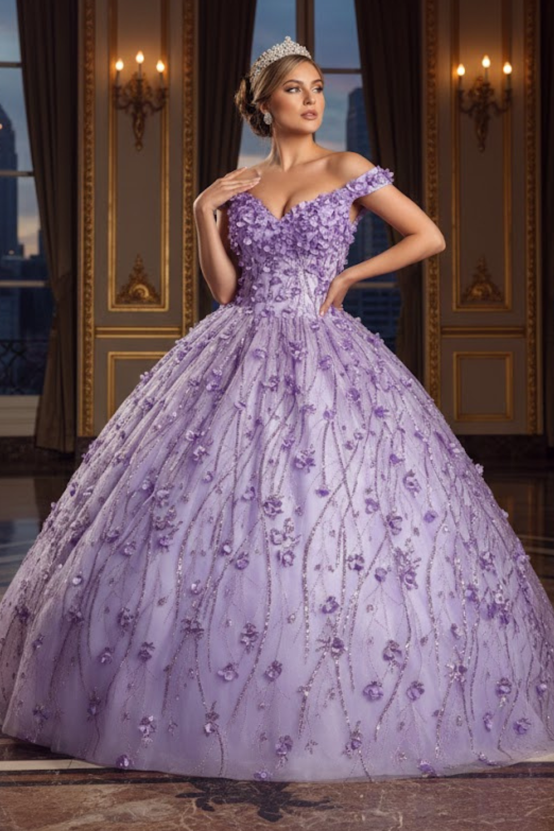 Sweet 16 Birthday Party Dress in Hunter Green Style Ball Gown