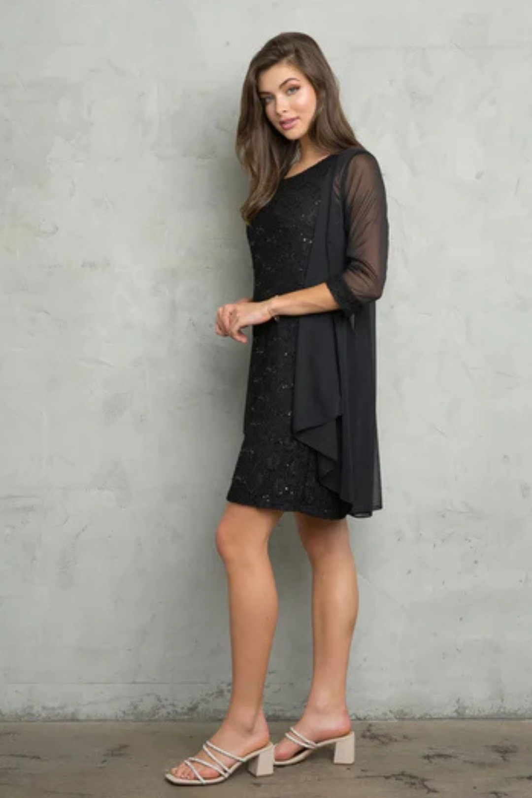 Eva USA 3490 Black Funeral Dress for Women & Ladies