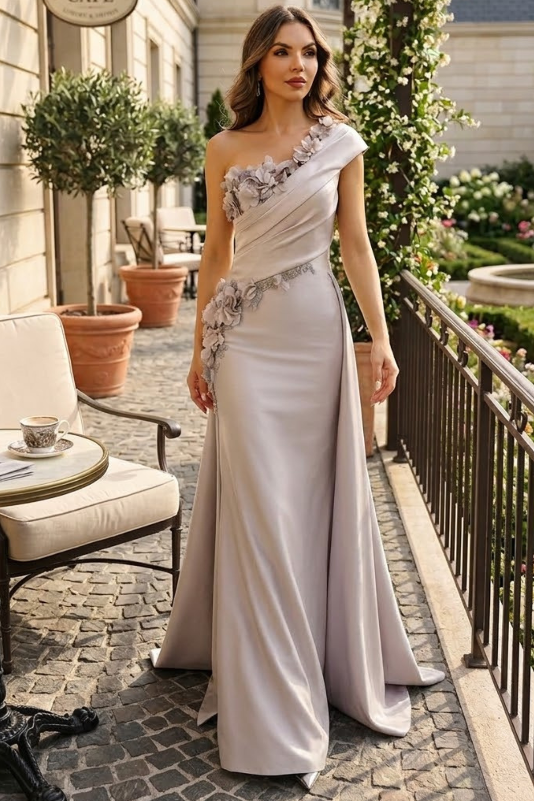 Glamorous Prom Slit Long Evening Stretch Emerald Mikado Gown 252E5116 by Terani Couture