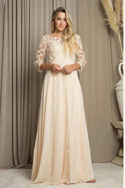 Clearance Eucalyptus Size L A-Line Long Mother of the Bride Formal Dress By Eva USA 5258