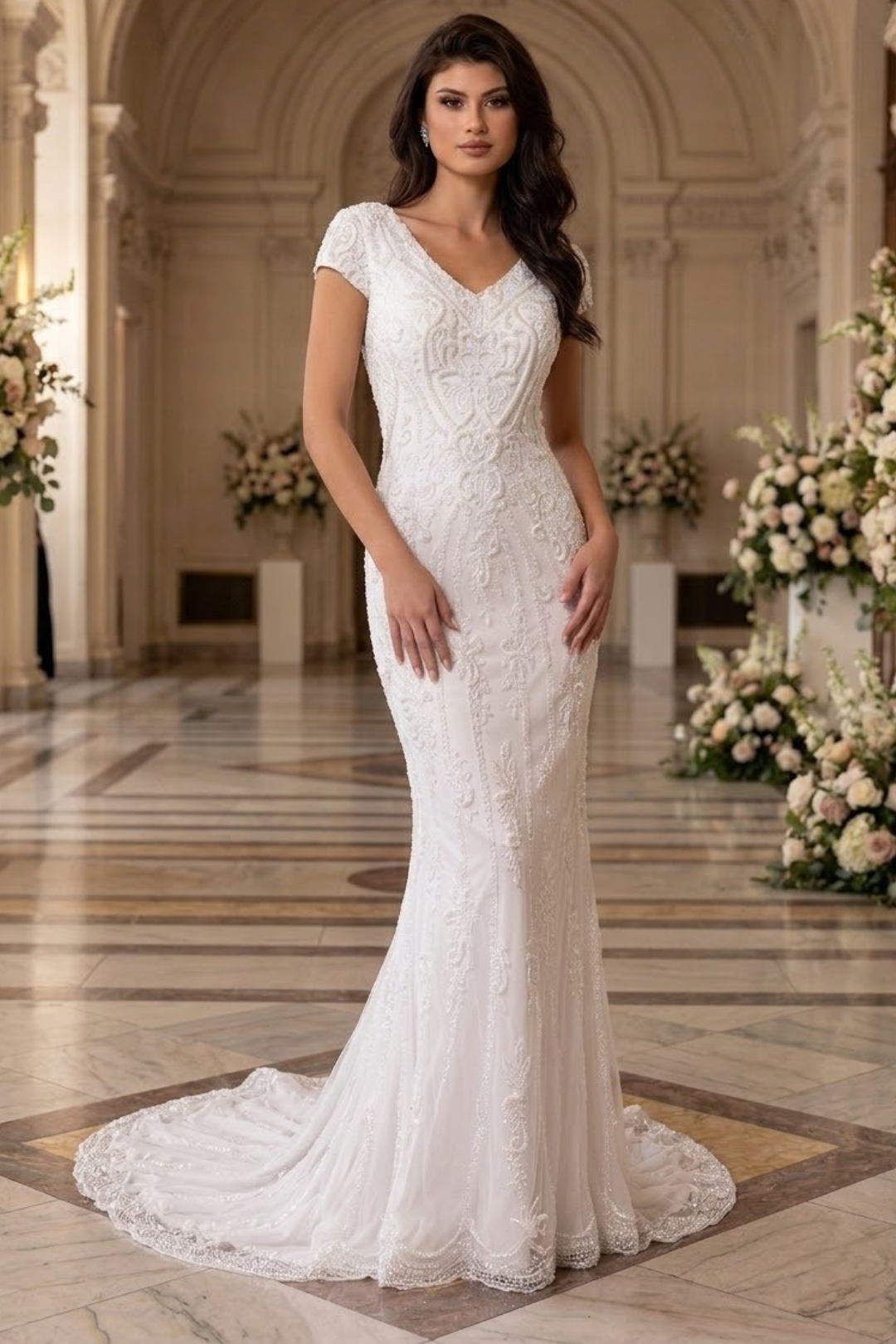 Primavera Couture 11121 Long Bridal Gown Fitted Wedding Dress