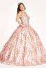 3D Applique Sleeveless Ball Gown by Elizabeth K GL1959 - Quinceanera Dresses