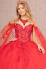 3D Butterfly Cape Sleeve Ball Gown by Elizabeth K GL3110 - Quinceanera Dresses