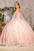 3D Butterfly Cape Sleeve Ball Gown by Elizabeth K GL3110 - Quinceanera Dresses