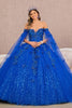 3D Butterfly Cape Sleeve Ball Gown by Elizabeth K GL3111 - Quinceanera Dresses