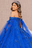 3D Butterfly Cape Sleeve Ball Gown by Elizabeth K GL3111 - Quinceanera Dresses