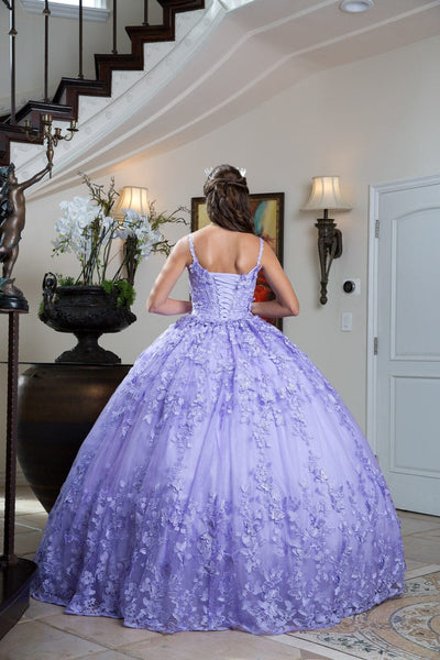 3D Butterfly Cape Sleeve Ball Gown by Bella Princess PQ1001