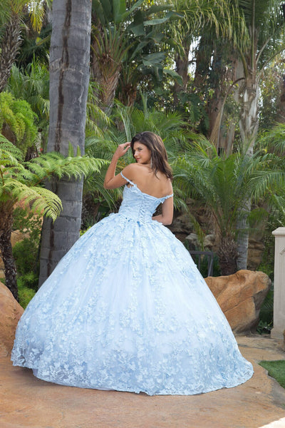 3D Butterfly Cape Sleeve Ball Gown by Bella Princess PQ1001